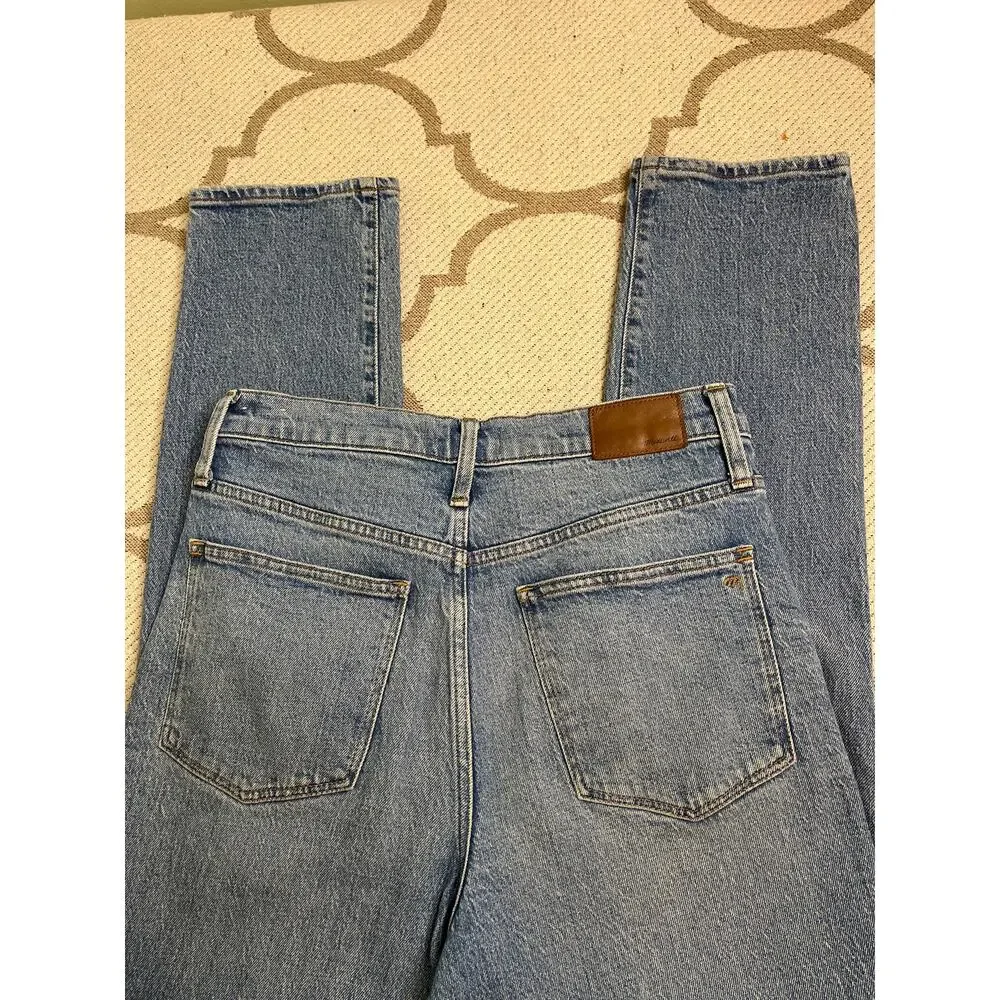 Madewell The High-Rise Slim Boyjean in Neal Wash, TENCEL Denim Edition , size 27 - Picture 3 of 15